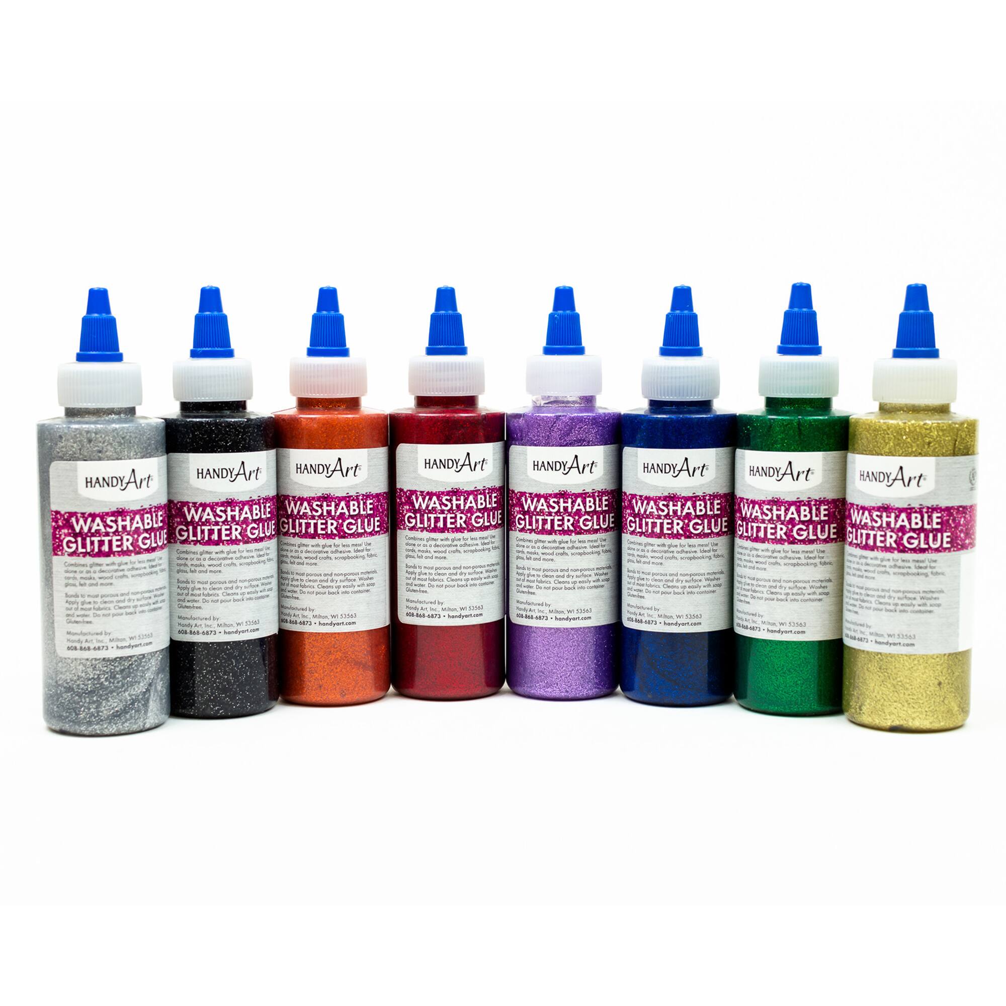 Handy Art® 4oz. Washable Glitter Glue, 8ct.
